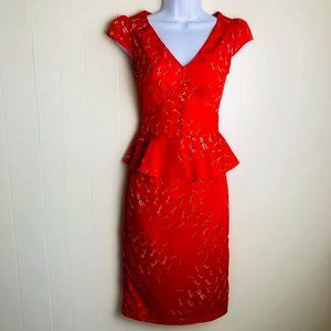 A| Wear Dragonflies Peplum Dress Vintage Style